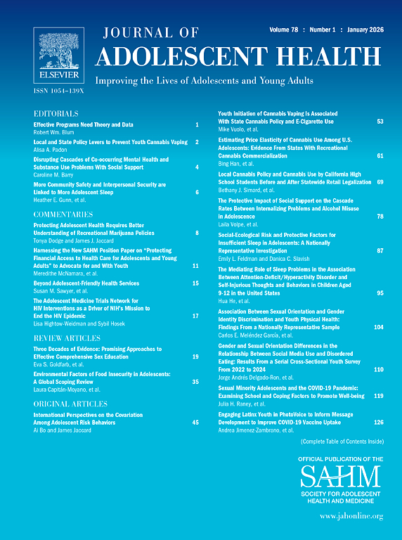 JOURNAL OF ADOLESCENT HEALTH投稿英文写作问题及提升技巧