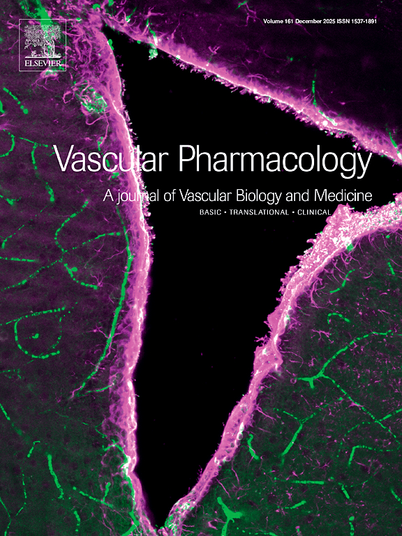 影响因子3.5VASCULAR PHARMACOLOGY特刊 类器官血管化 个性化医疗研究征稿