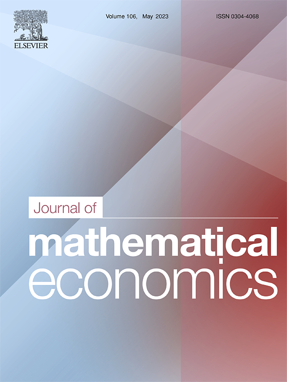 Go to journal home page - Journal of Mathematical Economics