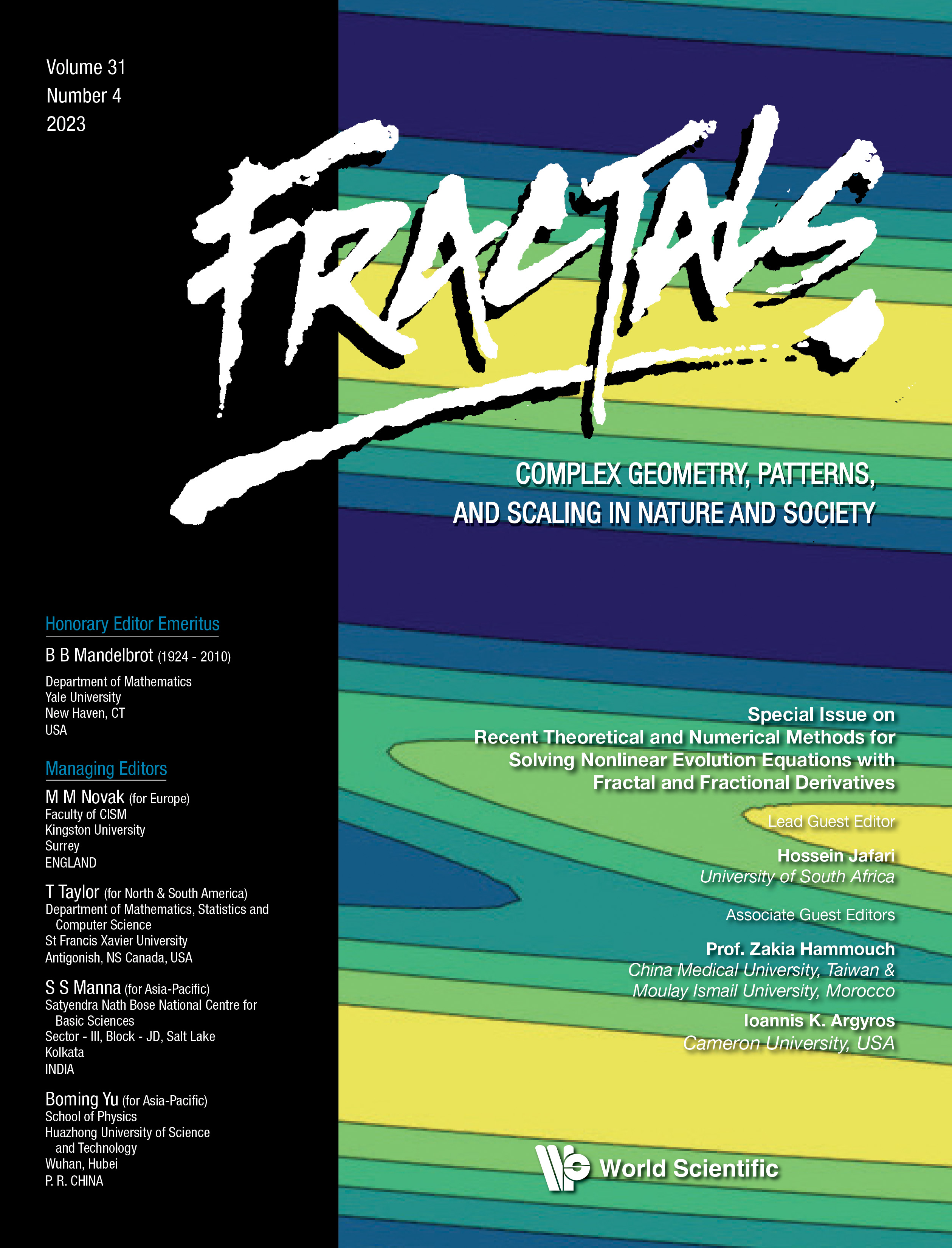 FRACTALS-COMPLEX GEOMETRY PATTERNS AND SCALING IN NATURE AND SOCIETY：分形。复杂几何知名期刊