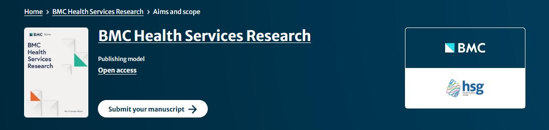 BMC HEALTH SERVICES RESEARCH封面