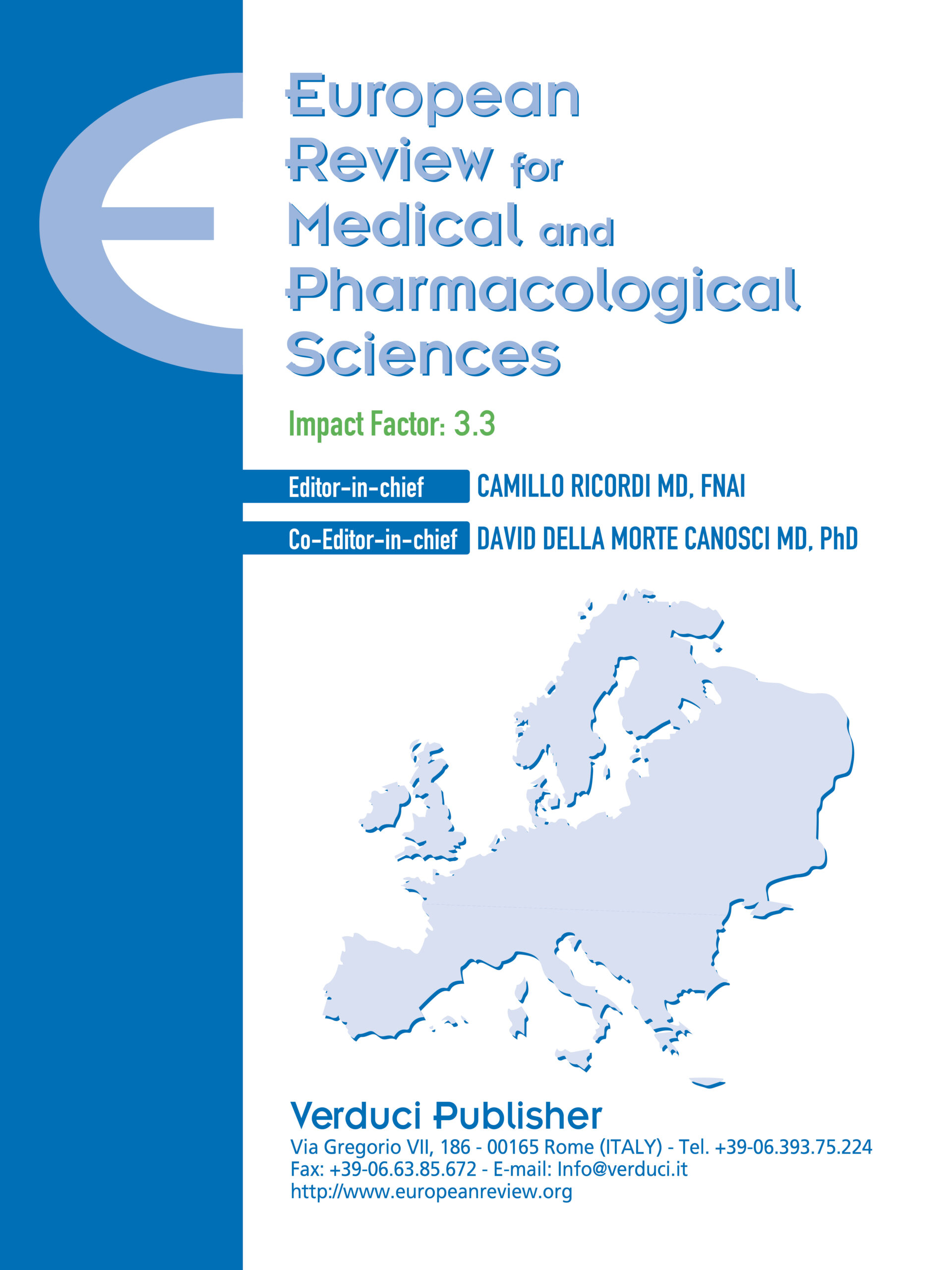 European Review for Medical and Pharmacological Sciences推荐投稿吗