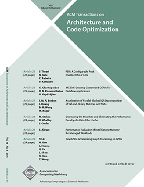 ACM Transactions on Architecture and Code Optimization：SCI期刊介绍
