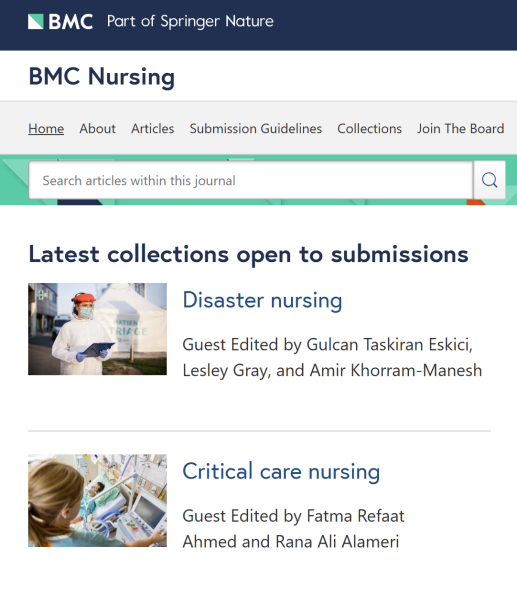 BMC NURSING期刊封面